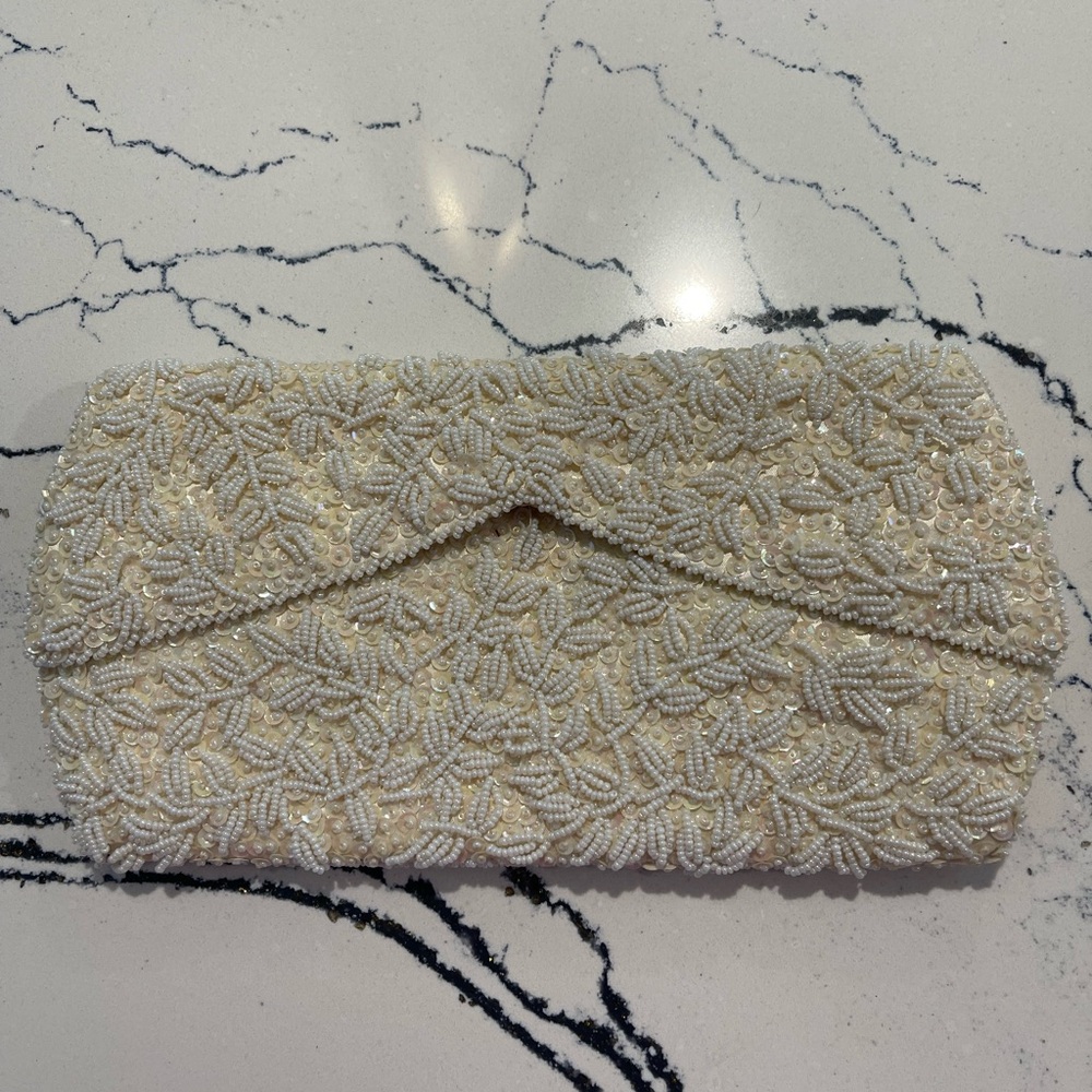 Vintage 1960’s La Regale Ltd. hand-beaded evening bag made in Hong Kong.